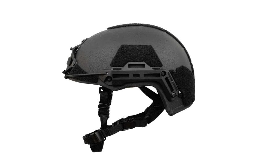 Ballistic helmet shell with UHMWPE Sheets 