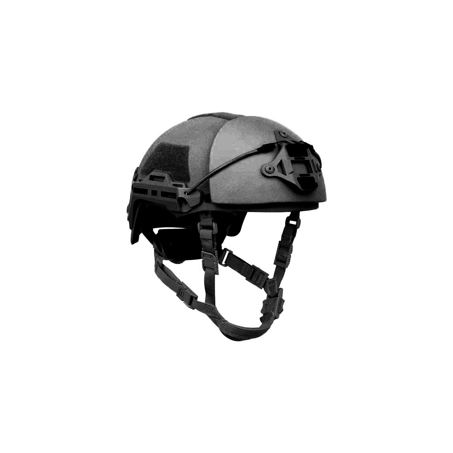 Black Hard Head Veterans ATE Rifle Helmet with Up-armor facing left