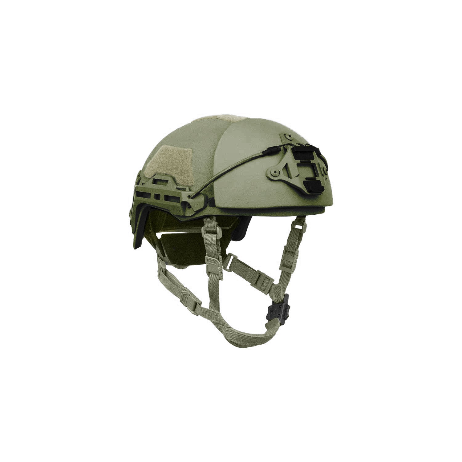 OD Green Hard Head Veterans ATE_Rifle Helmet with Up-armor facing left