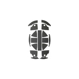Top-down view of Ranger Wrap Skin for Kevy Helmet in Wolf Grey color, laid flat