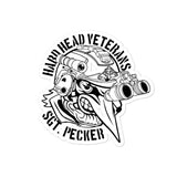 Black & White Sgt. Pecker Bubble-free stickers