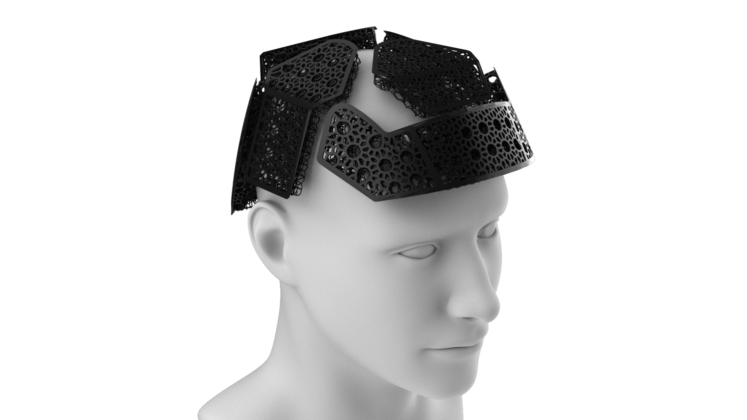 Micro Lattice Pad set for helmets on head