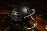 ATE helmet with police face shield 