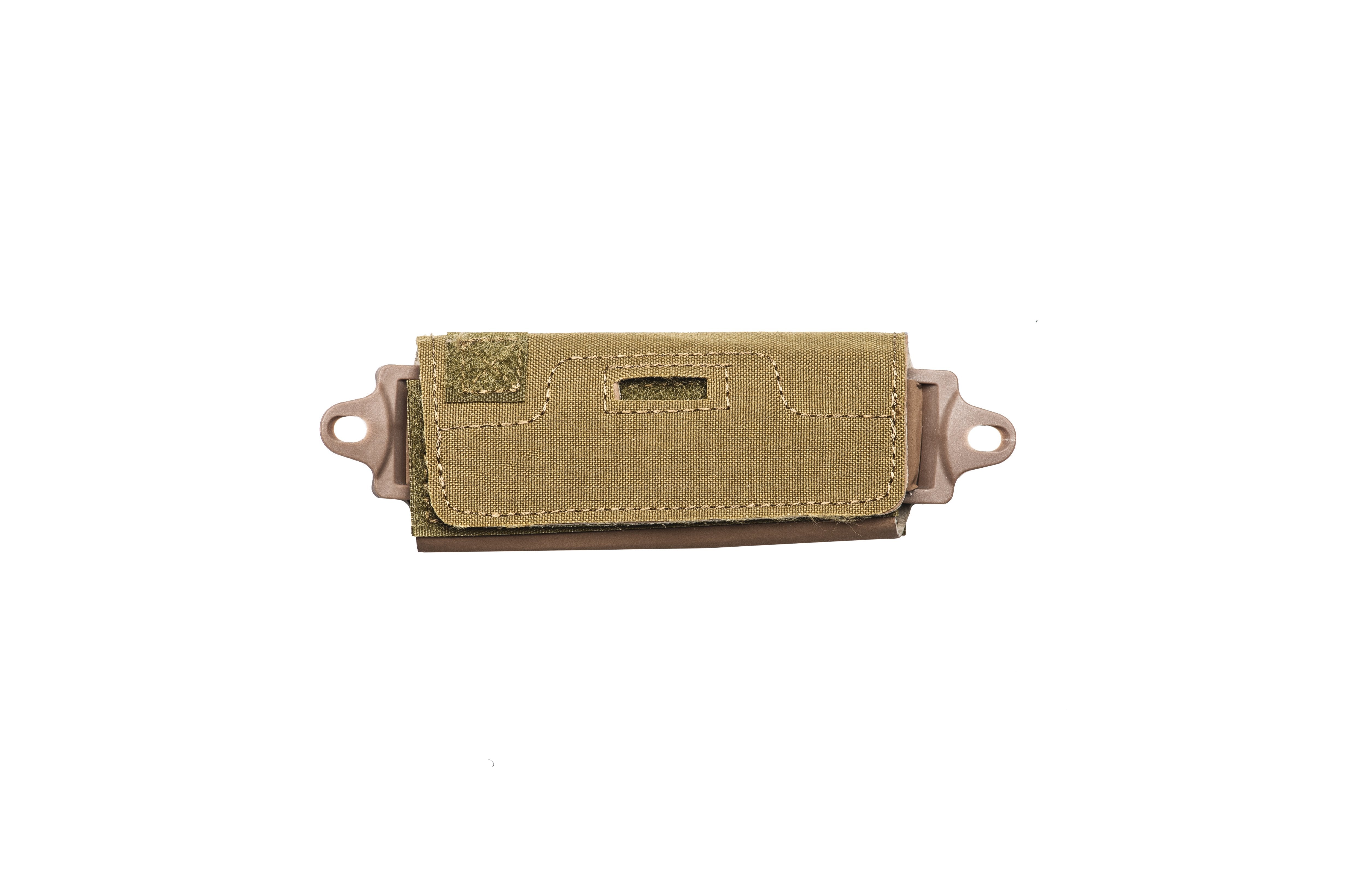 helmet counterweight pouch tan front