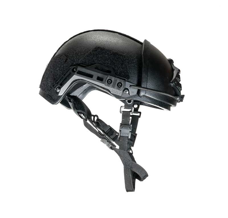 Up-armor system on helmet