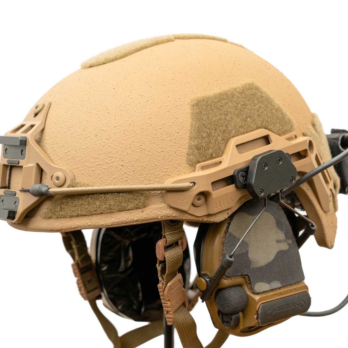 Pop Out Rail Adapter Kit on a ballistic helmet